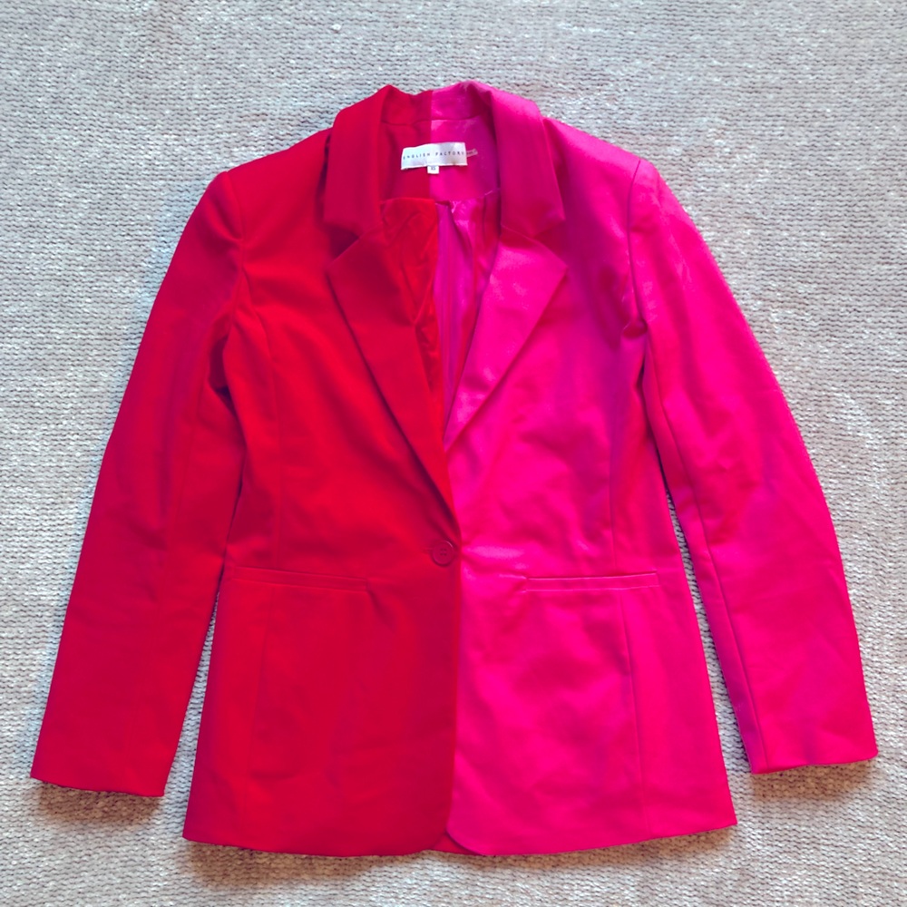 English Factory Hot Pink Single-Button Blazer